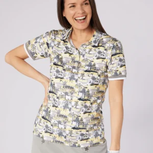 SWING OUT SISTER Dior Elite Cap Sleeve Polo Ocean Bloom