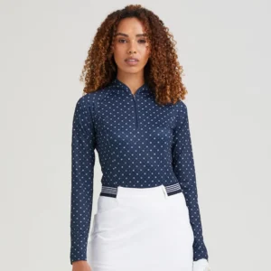 Ping Arwen Ladies Printed Long Sleeve Top - Micro Monogram