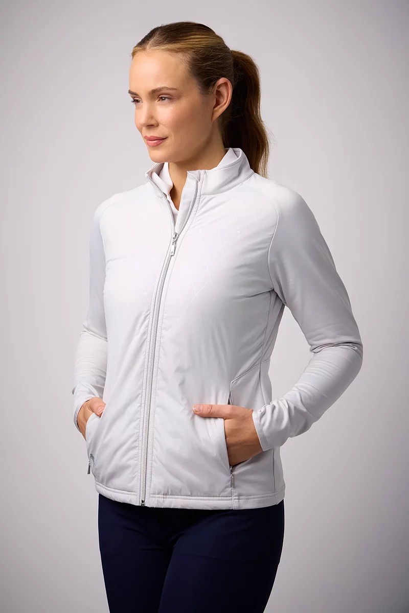 GLENMUIR Ladies Full Zip Faux Fur Lined Padded Thermal Golf Jacket - Image 2